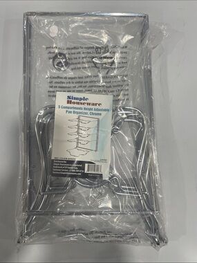 Simple Houseware 5 Compartment Adjustable Chrome Organizer new